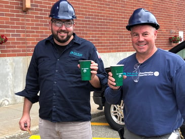 Employees using cups 2